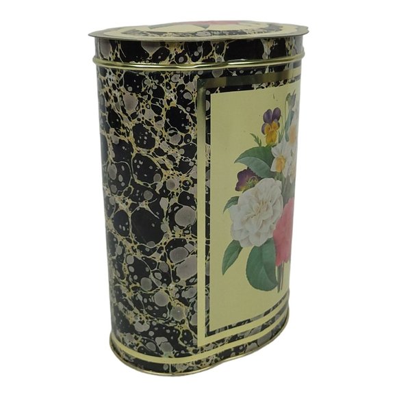 Vintage Raphael Tuck Sons Tin Container Floral Rose Storage Made In England - Picture 8 of 10